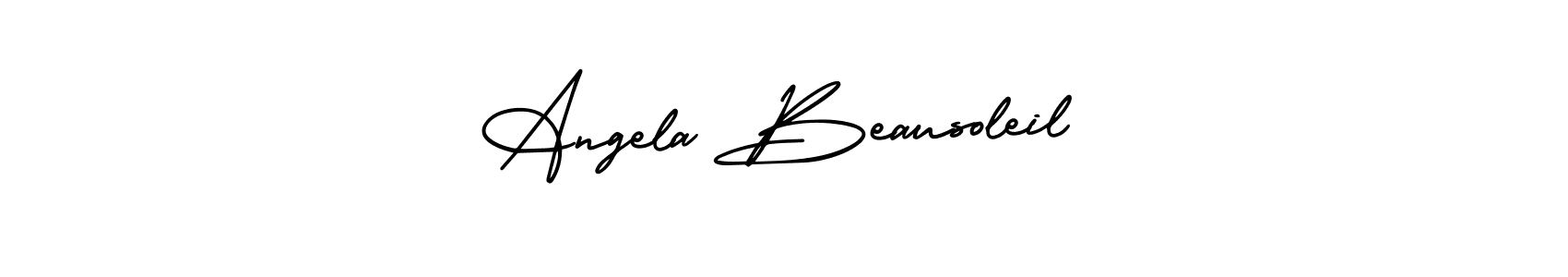 AmerikaSignatureDemo-Regular is a professional signature style that is perfect for those who want to add a touch of class to their signature. It is also a great choice for those who want to make their signature more unique. Get Angela Beausoleil name to fancy signature for free. Angela Beausoleil signature style 3 images and pictures png