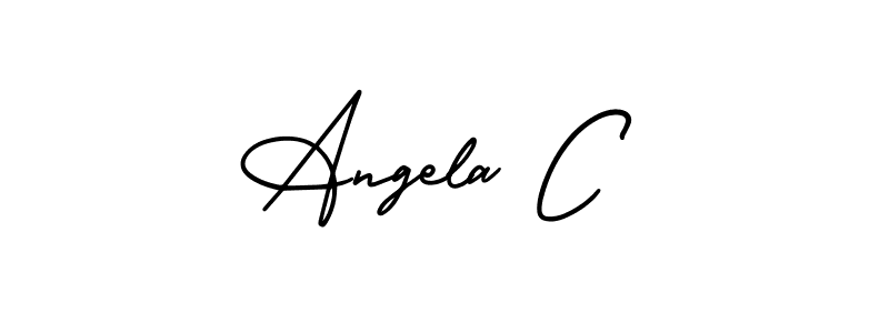 Make a beautiful signature design for name Angela C. Use this online signature maker to create a handwritten signature for free. Angela C signature style 3 images and pictures png