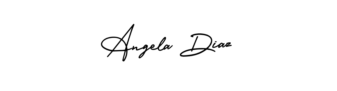 How to make Angela Diaz name signature. Use AmerikaSignatureDemo-Regular style for creating short signs online. This is the latest handwritten sign. Angela Diaz signature style 3 images and pictures png