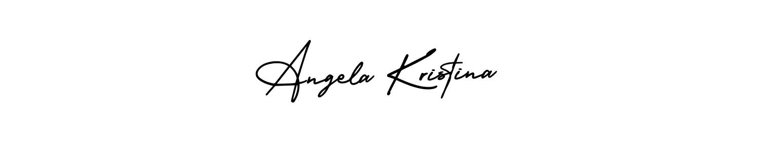 Create a beautiful signature design for name Angela Kristina. With this signature (AmerikaSignatureDemo-Regular) fonts, you can make a handwritten signature for free. Angela Kristina signature style 3 images and pictures png