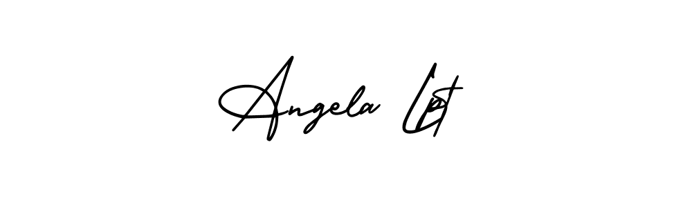 Use a signature maker to create a handwritten signature online. With this signature software, you can design (AmerikaSignatureDemo-Regular) your own signature for name Angela Lpt. Angela Lpt signature style 3 images and pictures png