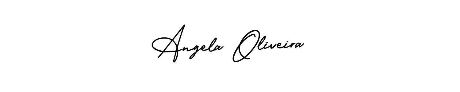 Design your own signature with our free online signature maker. With this signature software, you can create a handwritten (AmerikaSignatureDemo-Regular) signature for name Angela Oliveira. Angela Oliveira signature style 3 images and pictures png