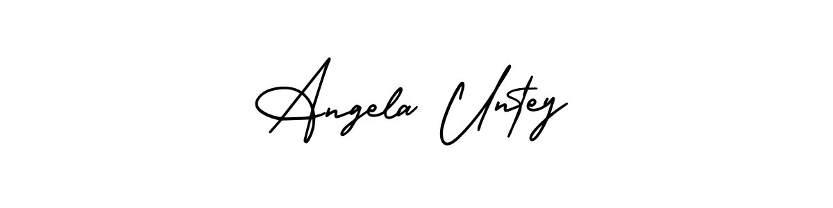 It looks lik you need a new signature style for name Angela Untey. Design unique handwritten (AmerikaSignatureDemo-Regular) signature with our free signature maker in just a few clicks. Angela Untey signature style 3 images and pictures png