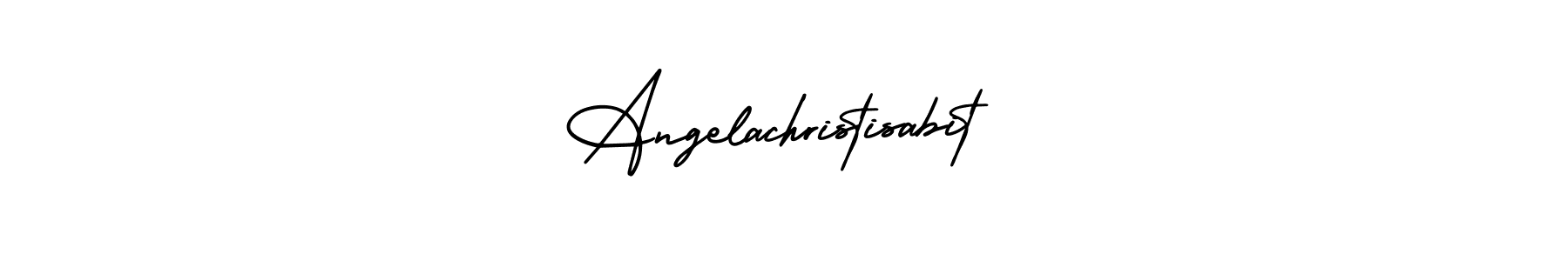 How to make Angelachristisabit name signature. Use AmerikaSignatureDemo-Regular style for creating short signs online. This is the latest handwritten sign. Angelachristisabit signature style 3 images and pictures png