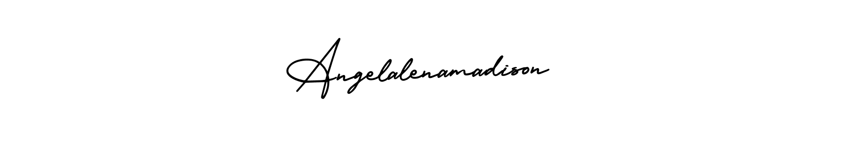 Angelalenamadison stylish signature style. Best Handwritten Sign (AmerikaSignatureDemo-Regular) for my name. Handwritten Signature Collection Ideas for my name Angelalenamadison. Angelalenamadison signature style 3 images and pictures png