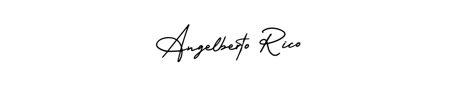 Make a beautiful signature design for name Angelberto Rico. With this signature (AmerikaSignatureDemo-Regular) style, you can create a handwritten signature for free. Angelberto Rico signature style 3 images and pictures png