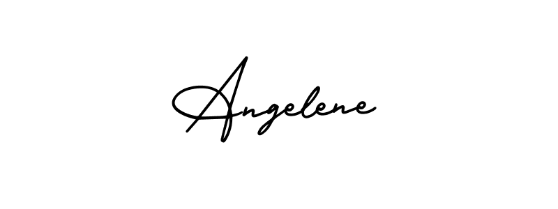 Create a beautiful signature design for name Angelene. With this signature (AmerikaSignatureDemo-Regular) fonts, you can make a handwritten signature for free. Angelene signature style 3 images and pictures png