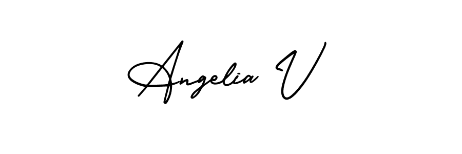 You can use this online signature creator to create a handwritten signature for the name Angelia V. This is the best online autograph maker. Angelia V signature style 3 images and pictures png