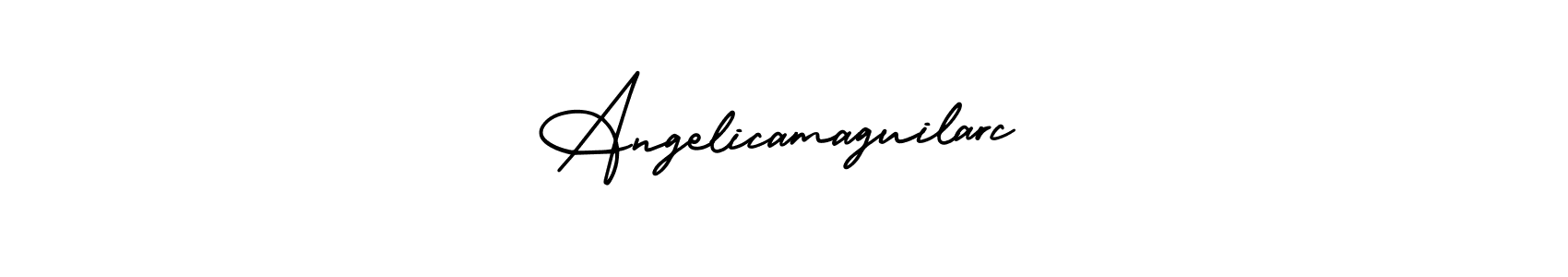 Angelicamaguilarc stylish signature style. Best Handwritten Sign (AmerikaSignatureDemo-Regular) for my name. Handwritten Signature Collection Ideas for my name Angelicamaguilarc. Angelicamaguilarc signature style 3 images and pictures png