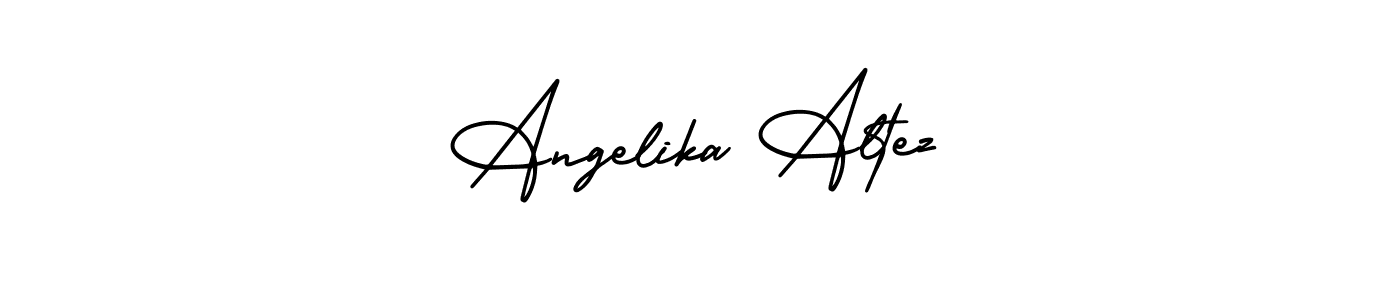 How to make Angelika Altez signature? AmerikaSignatureDemo-Regular is a professional autograph style. Create handwritten signature for Angelika Altez name. Angelika Altez signature style 3 images and pictures png