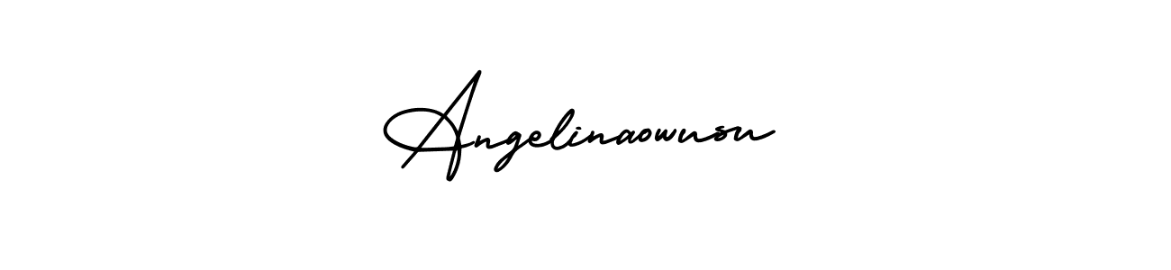 if you are searching for the best signature style for your name Angelinaowusu. so please give up your signature search. here we have designed multiple signature styles  using AmerikaSignatureDemo-Regular. Angelinaowusu signature style 3 images and pictures png