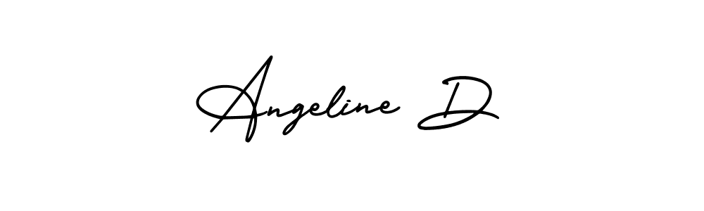 Also You can easily find your signature by using the search form. We will create Angeline D name handwritten signature images for you free of cost using AmerikaSignatureDemo-Regular sign style. Angeline D signature style 3 images and pictures png