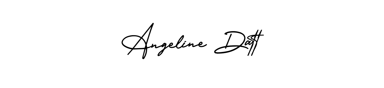 Create a beautiful signature design for name Angeline Datt. With this signature (AmerikaSignatureDemo-Regular) fonts, you can make a handwritten signature for free. Angeline Datt signature style 3 images and pictures png