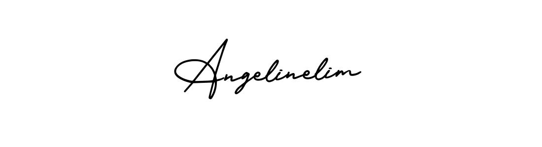 Angelinelim stylish signature style. Best Handwritten Sign (AmerikaSignatureDemo-Regular) for my name. Handwritten Signature Collection Ideas for my name Angelinelim. Angelinelim signature style 3 images and pictures png