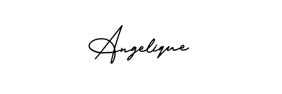 Make a beautiful signature design for name Angelique. Use this online signature maker to create a handwritten signature for free. Angelique signature style 3 images and pictures png