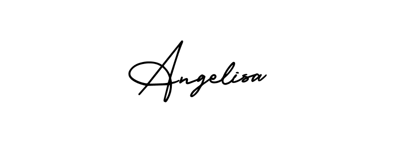 Use a signature maker to create a handwritten signature online. With this signature software, you can design (AmerikaSignatureDemo-Regular) your own signature for name Angelisa. Angelisa signature style 3 images and pictures png