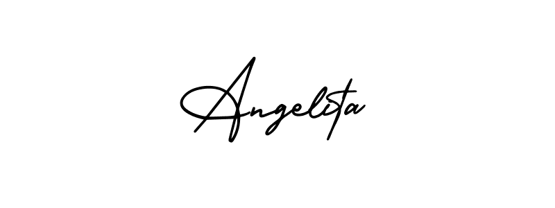 Also we have Angelita name is the best signature style. Create professional handwritten signature collection using AmerikaSignatureDemo-Regular autograph style. Angelita signature style 3 images and pictures png