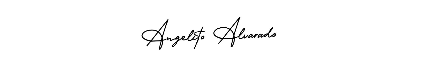 Use a signature maker to create a handwritten signature online. With this signature software, you can design (AmerikaSignatureDemo-Regular) your own signature for name Angelito Alvarado. Angelito Alvarado signature style 3 images and pictures png