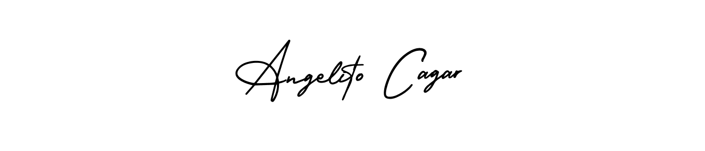 How to make Angelito Cagar signature? AmerikaSignatureDemo-Regular is a professional autograph style. Create handwritten signature for Angelito Cagar name. Angelito Cagar signature style 3 images and pictures png