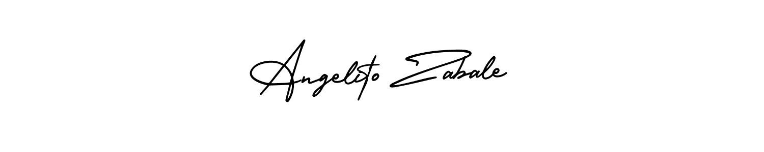 Make a beautiful signature design for name Angelito Zabale. With this signature (AmerikaSignatureDemo-Regular) style, you can create a handwritten signature for free. Angelito Zabale signature style 3 images and pictures png