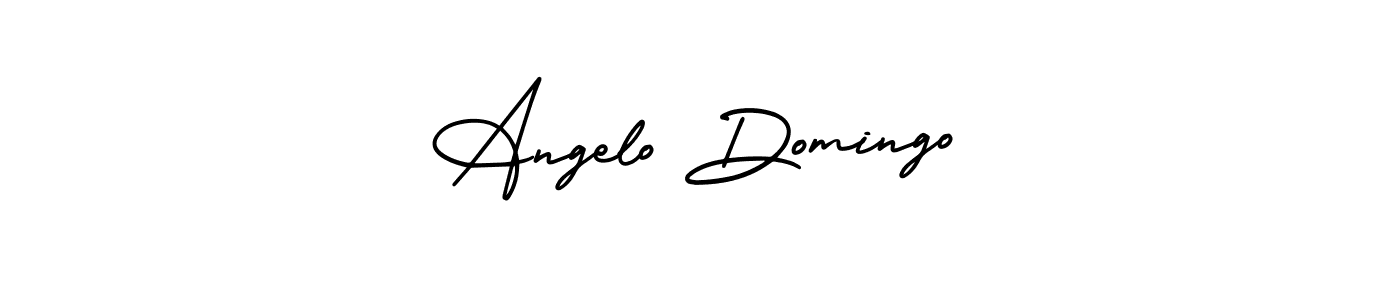 How to make Angelo Domingo name signature. Use AmerikaSignatureDemo-Regular style for creating short signs online. This is the latest handwritten sign. Angelo Domingo signature style 3 images and pictures png