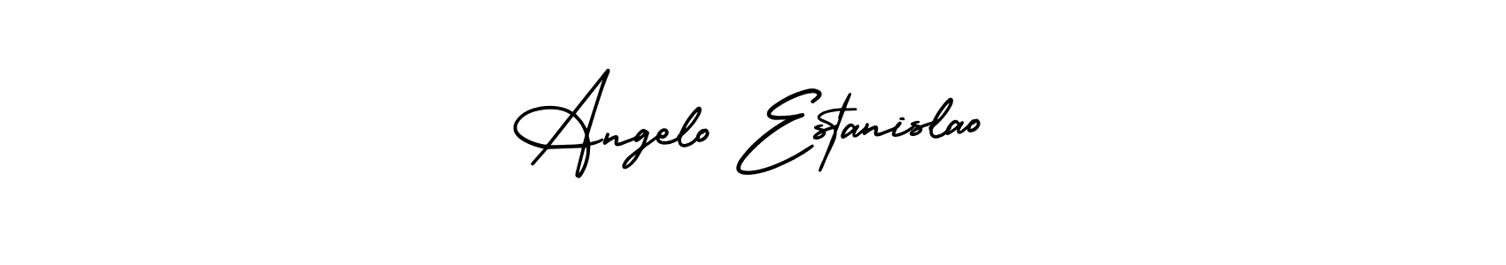 Design your own signature with our free online signature maker. With this signature software, you can create a handwritten (AmerikaSignatureDemo-Regular) signature for name Angelo Estanislao. Angelo Estanislao signature style 3 images and pictures png