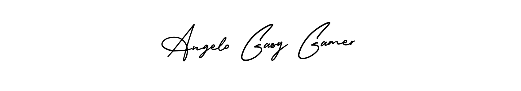 How to make Angelo Gasy Gamer name signature. Use AmerikaSignatureDemo-Regular style for creating short signs online. This is the latest handwritten sign. Angelo Gasy Gamer signature style 3 images and pictures png