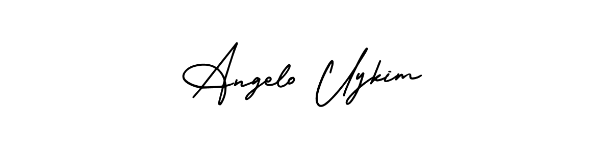 if you are searching for the best signature style for your name Angelo Uykim. so please give up your signature search. here we have designed multiple signature styles  using AmerikaSignatureDemo-Regular. Angelo Uykim signature style 3 images and pictures png