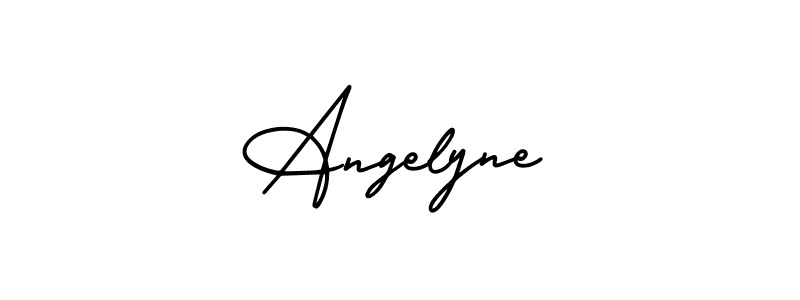 Make a beautiful signature design for name Angelyne. With this signature (AmerikaSignatureDemo-Regular) style, you can create a handwritten signature for free. Angelyne signature style 3 images and pictures png