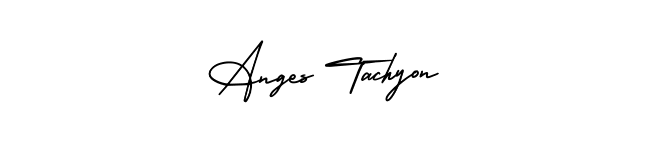 The best way (AmerikaSignatureDemo-Regular) to make a short signature is to pick only two or three words in your name. The name Anges Tachyon include a total of six letters. For converting this name. Anges Tachyon signature style 3 images and pictures png