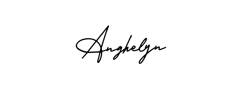 How to make Anghelyn signature? AmerikaSignatureDemo-Regular is a professional autograph style. Create handwritten signature for Anghelyn name. Anghelyn signature style 3 images and pictures png