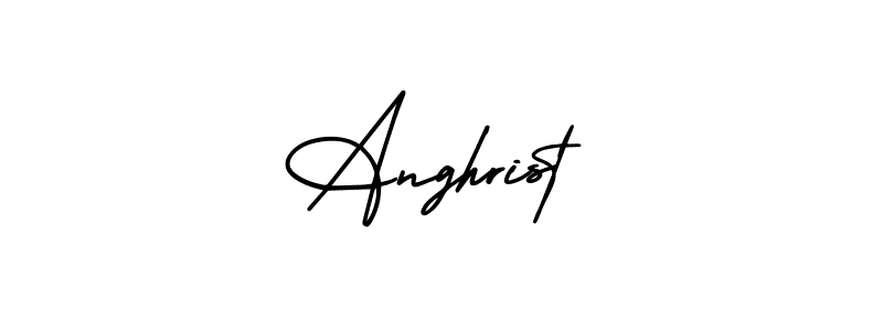 if you are searching for the best signature style for your name Anghrist. so please give up your signature search. here we have designed multiple signature styles  using AmerikaSignatureDemo-Regular. Anghrist signature style 3 images and pictures png