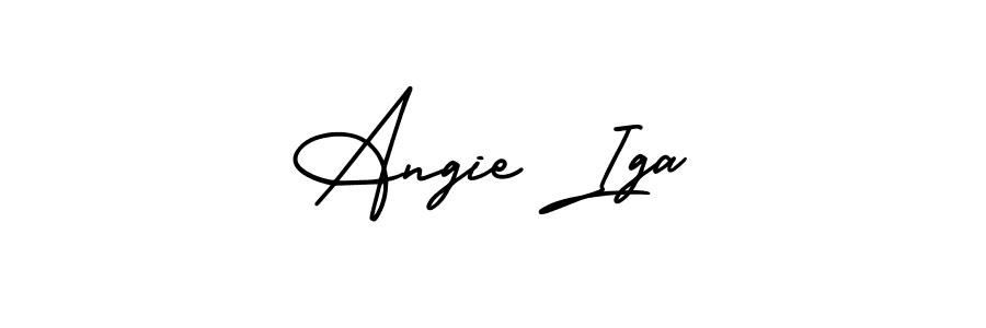 Use a signature maker to create a handwritten signature online. With this signature software, you can design (AmerikaSignatureDemo-Regular) your own signature for name Angie Iga. Angie Iga signature style 3 images and pictures png