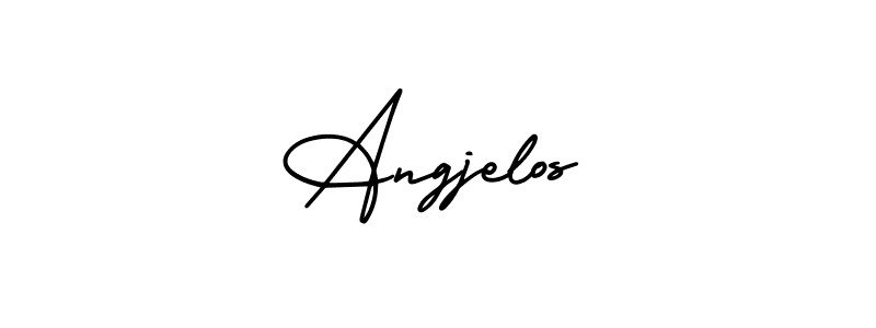 It looks lik you need a new signature style for name Angjelos. Design unique handwritten (AmerikaSignatureDemo-Regular) signature with our free signature maker in just a few clicks. Angjelos signature style 3 images and pictures png