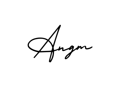 Make a beautiful signature design for name Angm. With this signature (AmerikaSignatureDemo-Regular) style, you can create a handwritten signature for free. Angm signature style 3 images and pictures png