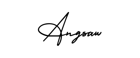Make a beautiful signature design for name Angsaw. With this signature (AmerikaSignatureDemo-Regular) style, you can create a handwritten signature for free. Angsaw signature style 3 images and pictures png