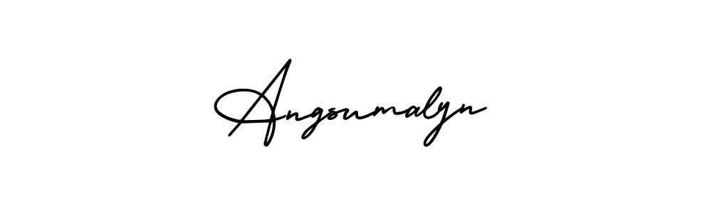 Design your own signature with our free online signature maker. With this signature software, you can create a handwritten (AmerikaSignatureDemo-Regular) signature for name Angsumalyn. Angsumalyn signature style 3 images and pictures png