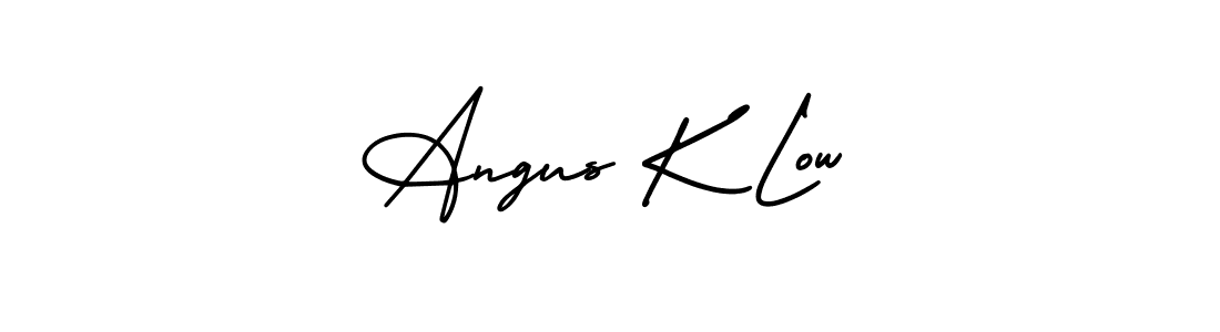 Create a beautiful signature design for name Angus K Low. With this signature (AmerikaSignatureDemo-Regular) fonts, you can make a handwritten signature for free. Angus K Low signature style 3 images and pictures png