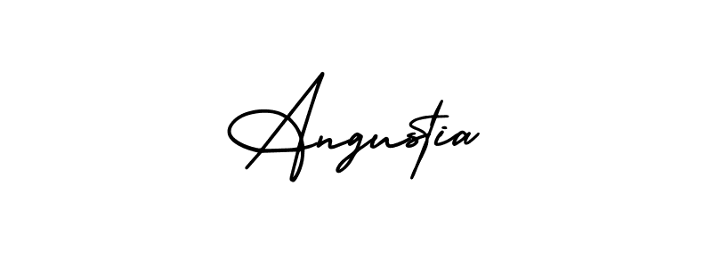 Create a beautiful signature design for name Angustia. With this signature (AmerikaSignatureDemo-Regular) fonts, you can make a handwritten signature for free. Angustia signature style 3 images and pictures png
