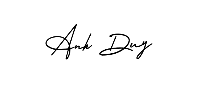 Anh Duy stylish signature style. Best Handwritten Sign (AmerikaSignatureDemo-Regular) for my name. Handwritten Signature Collection Ideas for my name Anh Duy. Anh Duy signature style 3 images and pictures png
