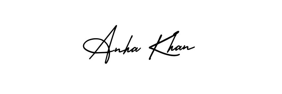 Make a beautiful signature design for name Anha Khan. Use this online signature maker to create a handwritten signature for free. Anha Khan signature style 3 images and pictures png