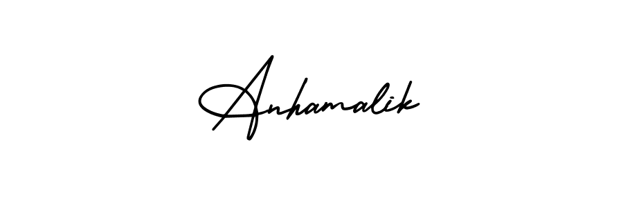 if you are searching for the best signature style for your name Anhamalik. so please give up your signature search. here we have designed multiple signature styles  using AmerikaSignatureDemo-Regular. Anhamalik signature style 3 images and pictures png