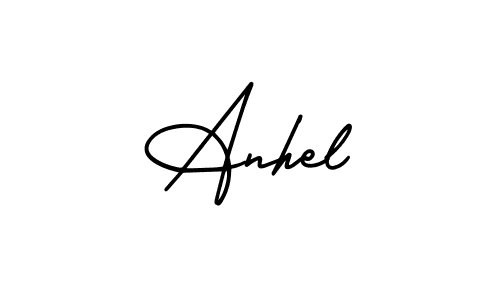 It looks lik you need a new signature style for name Anhel. Design unique handwritten (AmerikaSignatureDemo-Regular) signature with our free signature maker in just a few clicks. Anhel signature style 3 images and pictures png