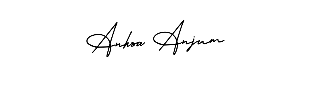 Best and Professional Signature Style for Anhsa Anjum. AmerikaSignatureDemo-Regular Best Signature Style Collection. Anhsa Anjum signature style 3 images and pictures png