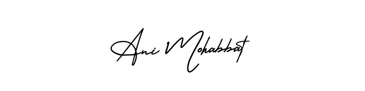 How to make Ani Mohabbat name signature. Use AmerikaSignatureDemo-Regular style for creating short signs online. This is the latest handwritten sign. Ani Mohabbat signature style 3 images and pictures png