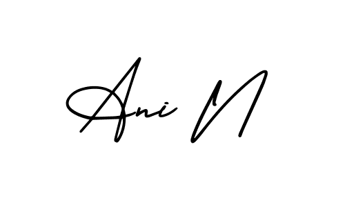 Make a beautiful signature design for name Ani N. Use this online signature maker to create a handwritten signature for free. Ani N signature style 3 images and pictures png