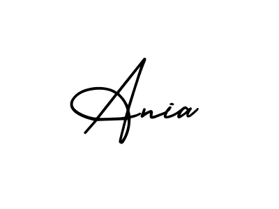 Ania stylish signature style. Best Handwritten Sign (AmerikaSignatureDemo-Regular) for my name. Handwritten Signature Collection Ideas for my name Ania. Ania signature style 3 images and pictures png