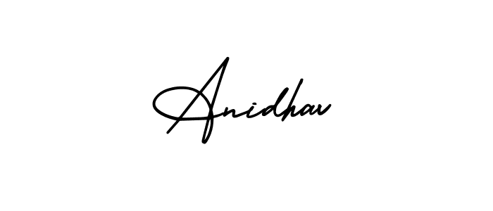 Make a beautiful signature design for name Anidhav. With this signature (AmerikaSignatureDemo-Regular) style, you can create a handwritten signature for free. Anidhav signature style 3 images and pictures png