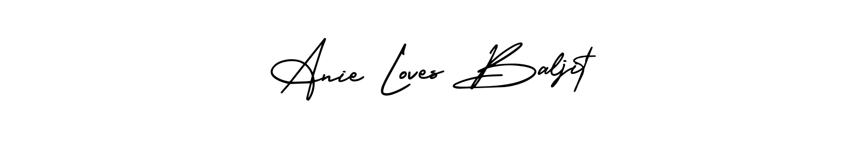 Make a beautiful signature design for name Anie Loves Baljit. With this signature (AmerikaSignatureDemo-Regular) style, you can create a handwritten signature for free. Anie Loves Baljit signature style 3 images and pictures png