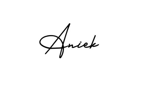 How to Draw Aniek signature style? AmerikaSignatureDemo-Regular is a latest design signature styles for name Aniek. Aniek signature style 3 images and pictures png